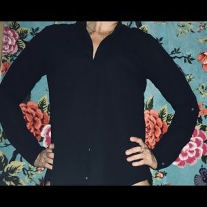 Sam Edelman button down shirt with zipper detail